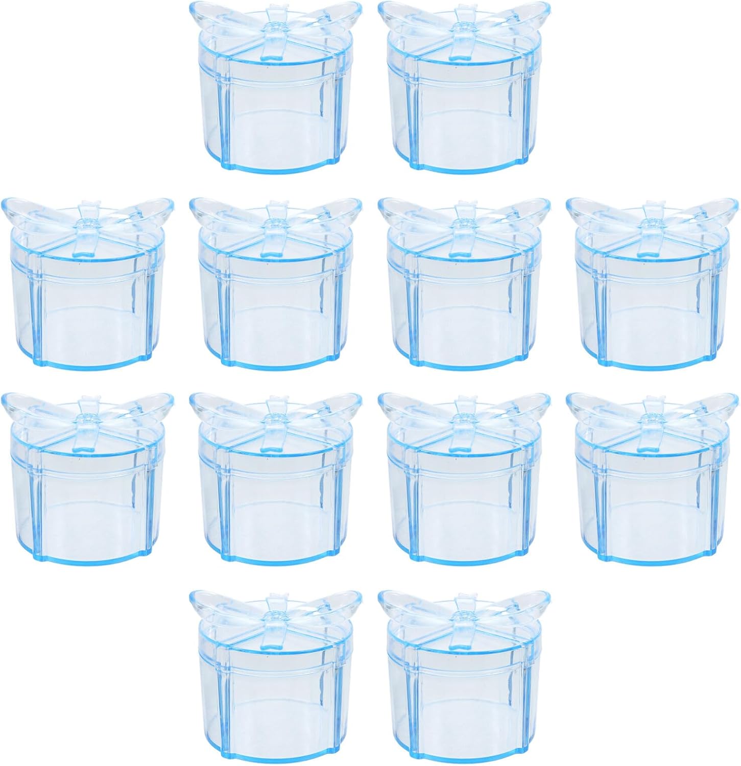 Zerodeko 12pcs round Ps Party Favor Boxes with Lids for Gift Giving