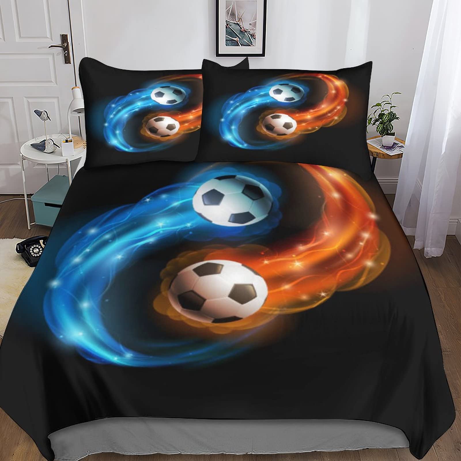 Parure de lit football 200x200 pour créer une ambiance de stade dans la chambre