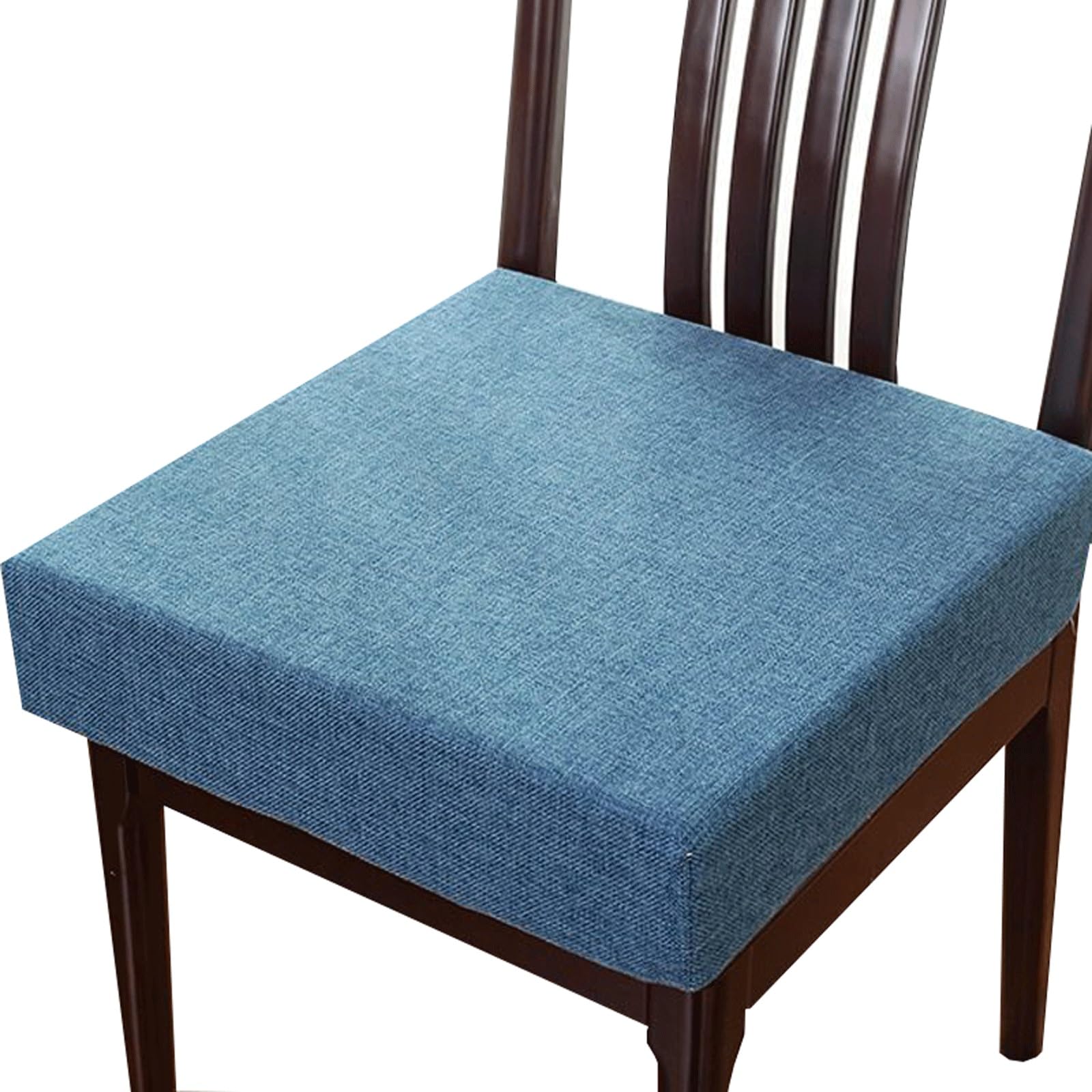 uyeoco Chair Pad 3/5/8/10cm Thick Dining Chair Cushion Soft Booster Cushion Car Seat Cushion Pad For Indoor Outdoor Patio Garden Office Decor(Blue,45x45x3cm)