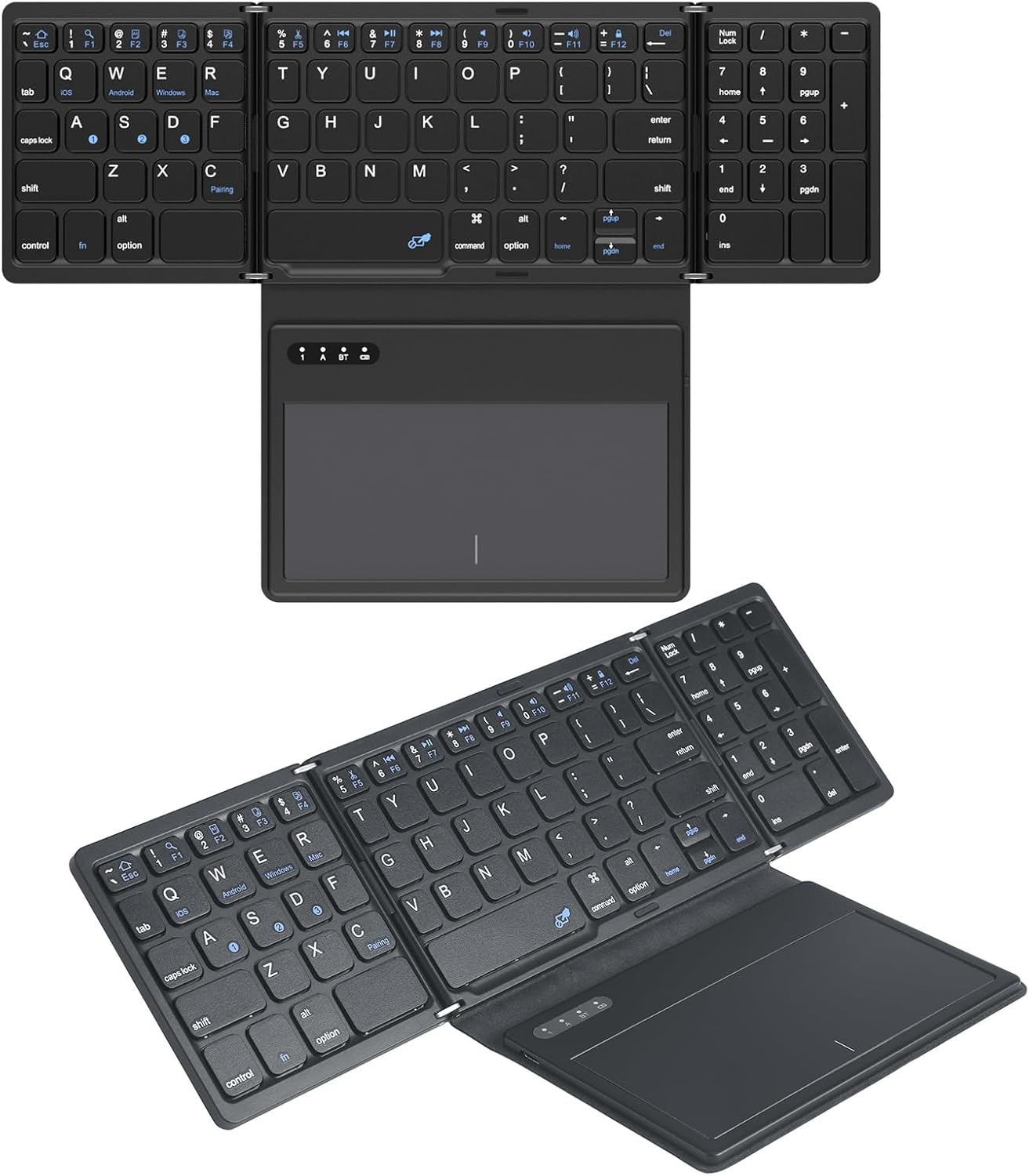 ZZR SEVEN Wireless Keyboard, Bluetooth Keyboard, Foldable