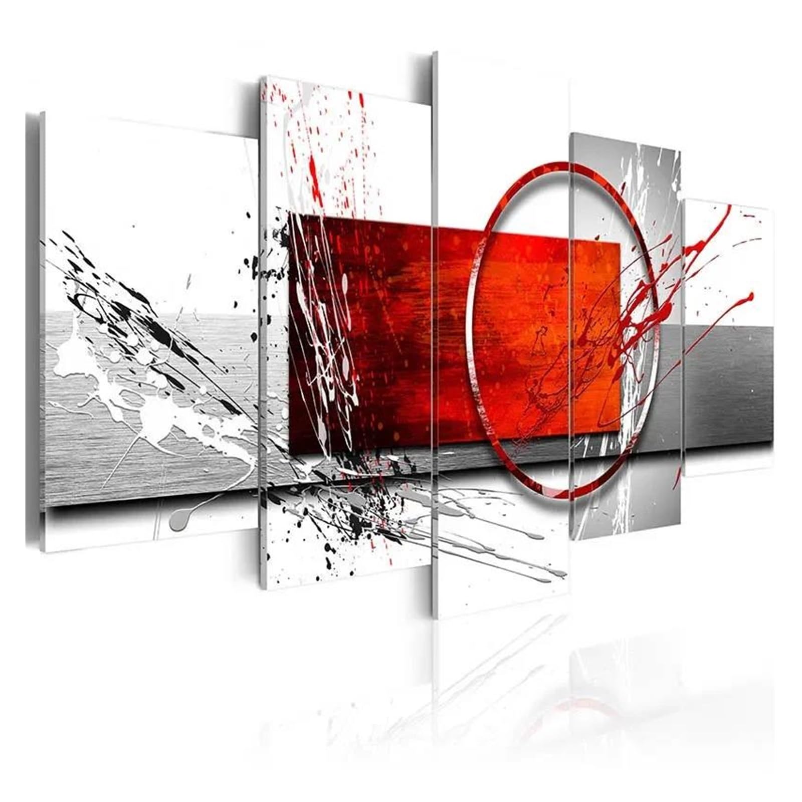 Affiches rouges et noires en métal décoration d'intérieur design pour un salon moderne