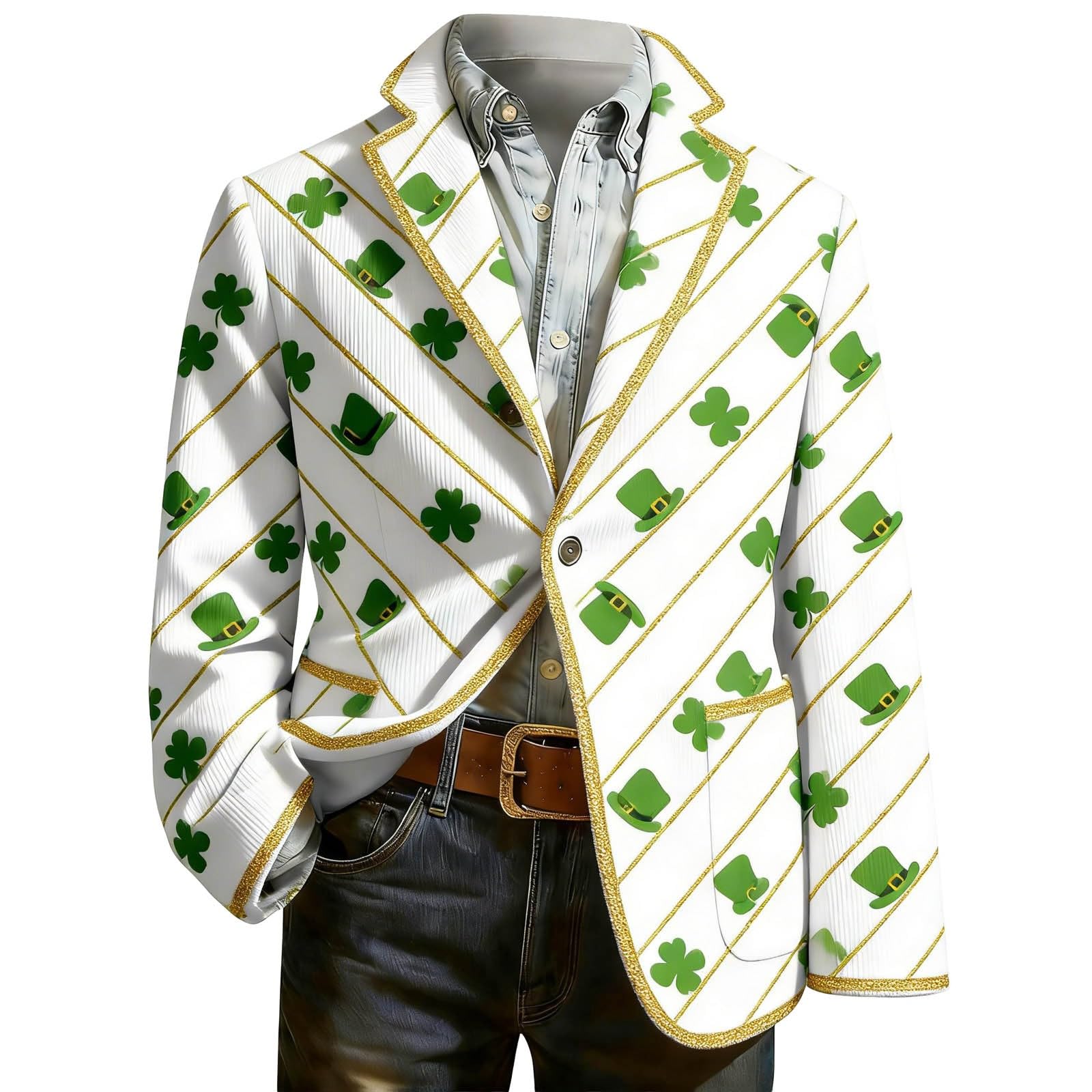 Elegante chaqueta de pana con estampado de esmoquin para hombre, estilo casual, para negocios, ropa formal para otoño e invierno, discoteca