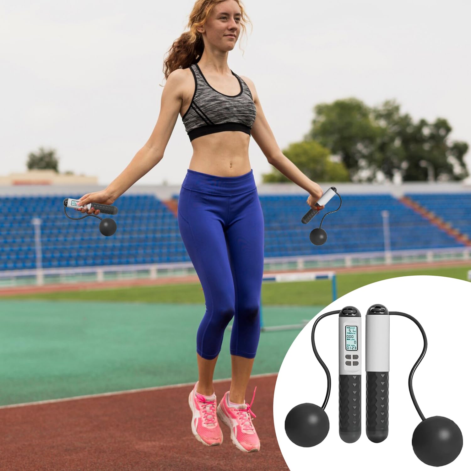 Ropeless Jump Ropes Uk SG Stock]Smart Cordless Skipping Rope Ropeless ...