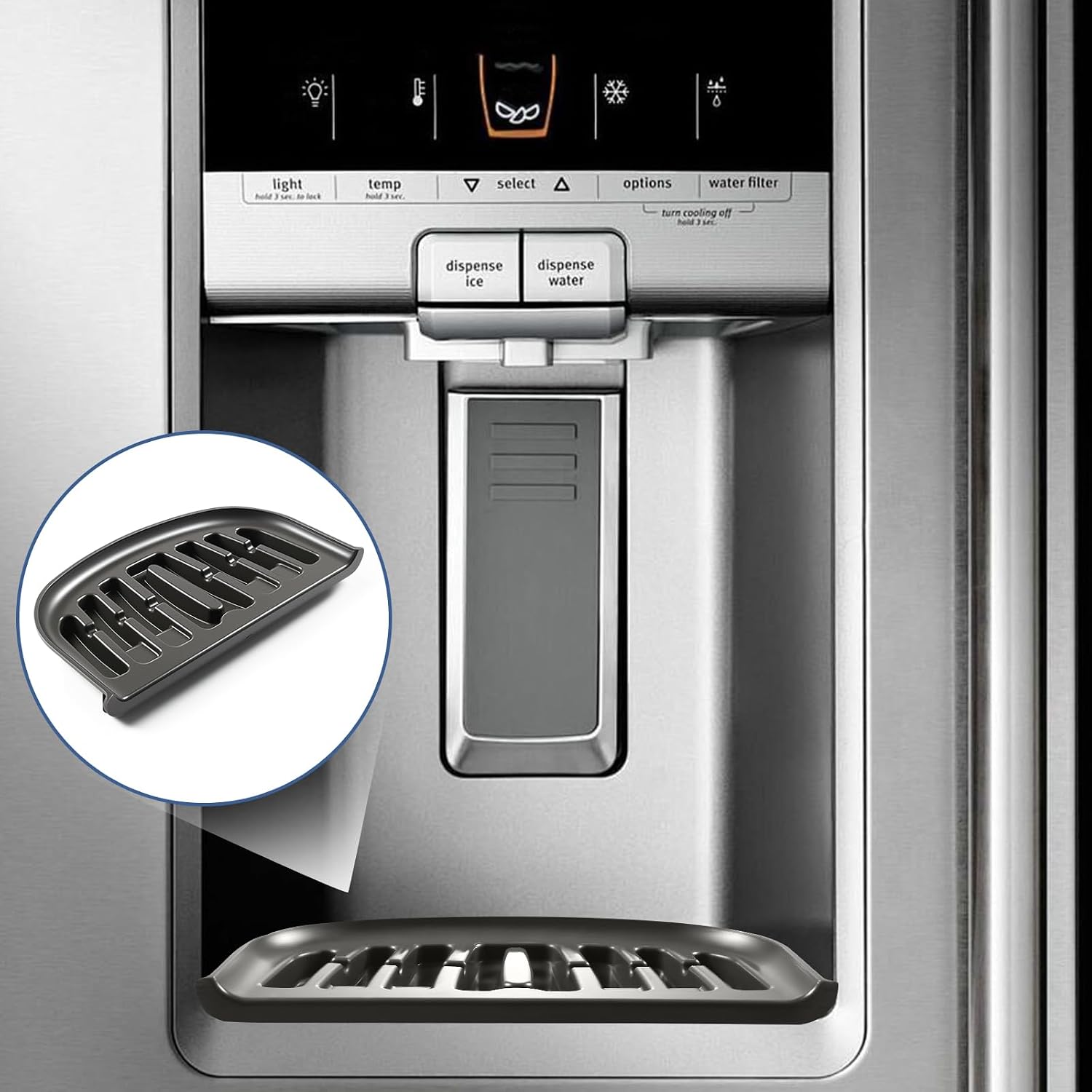WR17X12910 Refrigerator Water Dispenser Drip Tray Grille for GE Fridge Refrigerator Drip Tray Part 1719745 AP4926309 PS3487867 AH3487867 EA3487867 1Pack