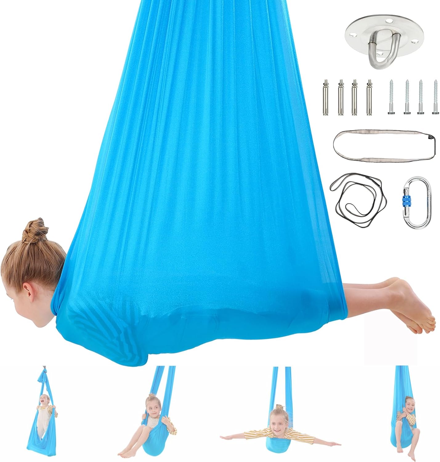 Sensory Swing – 360 Swivel Indoor Swing for Kids With Autism, ADHD, and Processing Disorders, Adjustable Cuddle Swing With Sensory Needs Sensory Swing – 360 Swivel Indoor Swing for Kids With Autism, ADHD, and Processing Disorders, Adjustable Cuddle Swing With Sensory Needs
