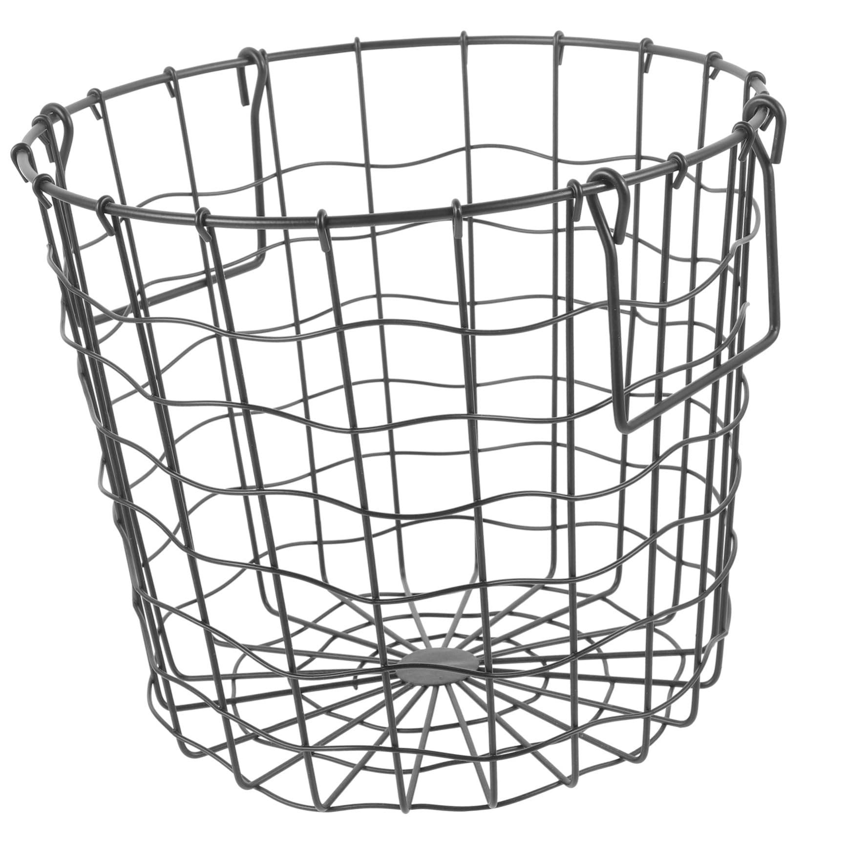 Cesta de Leña de Hierro Negro Asa Plegable, Soporte Portátil para Almacenar Madera Gran Capacidad, Adecuado para Exteriores y Chimenea