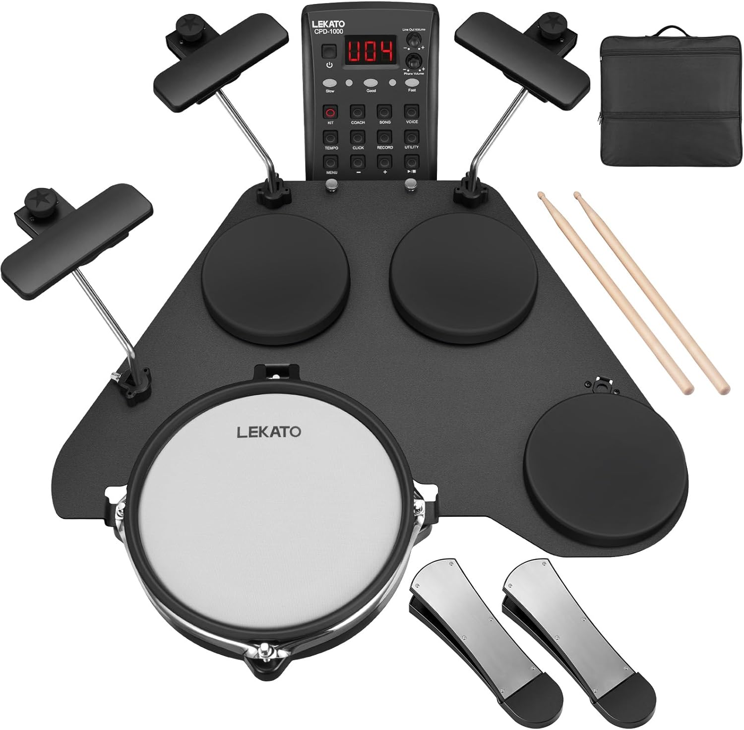 Assembled LEKATO CPD-1000 Electronic Drum Set