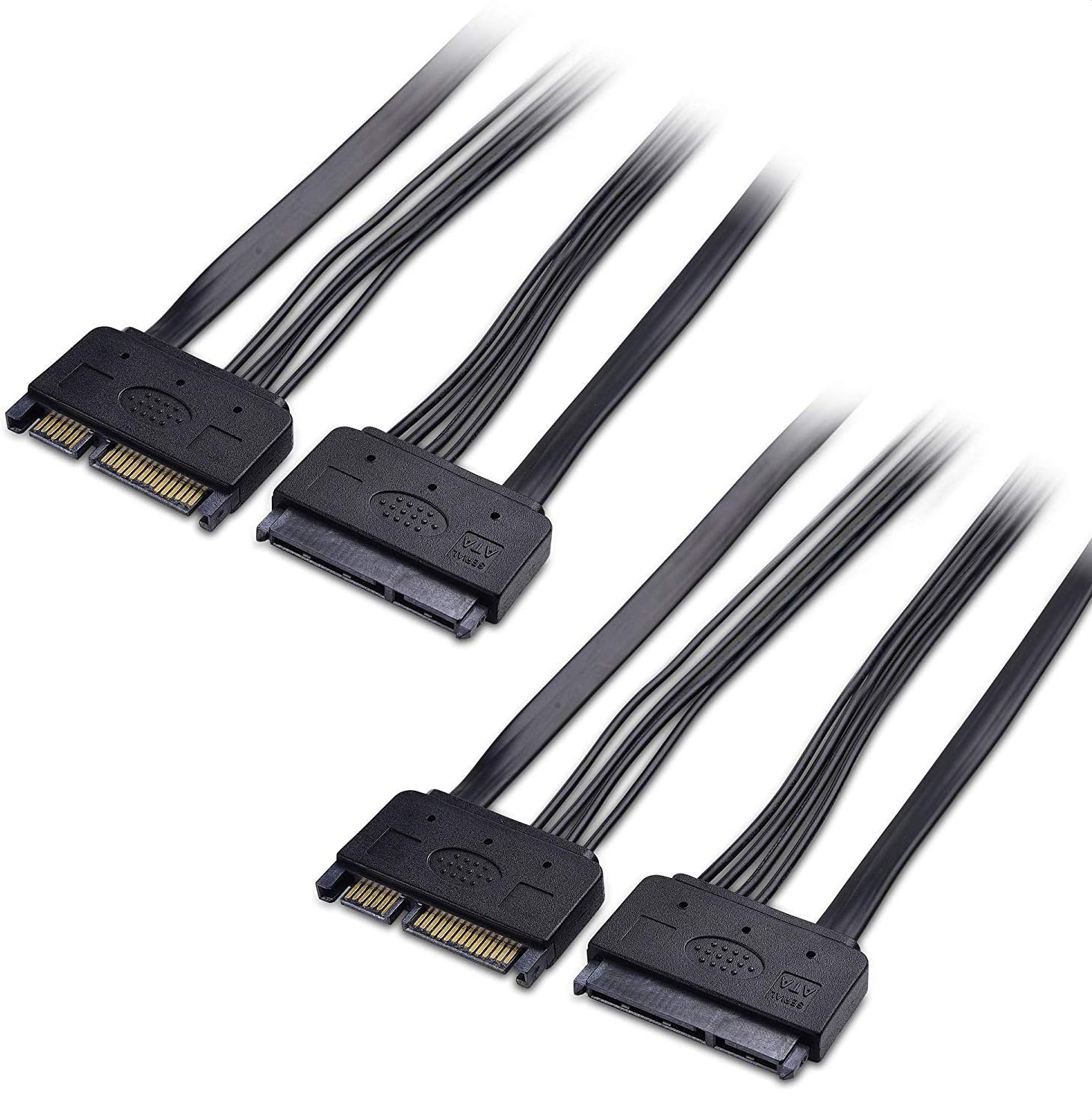 Cable Matters 2 Pack Cable de Extensión SATA de Datos y Alimentación 20 Pulgadas