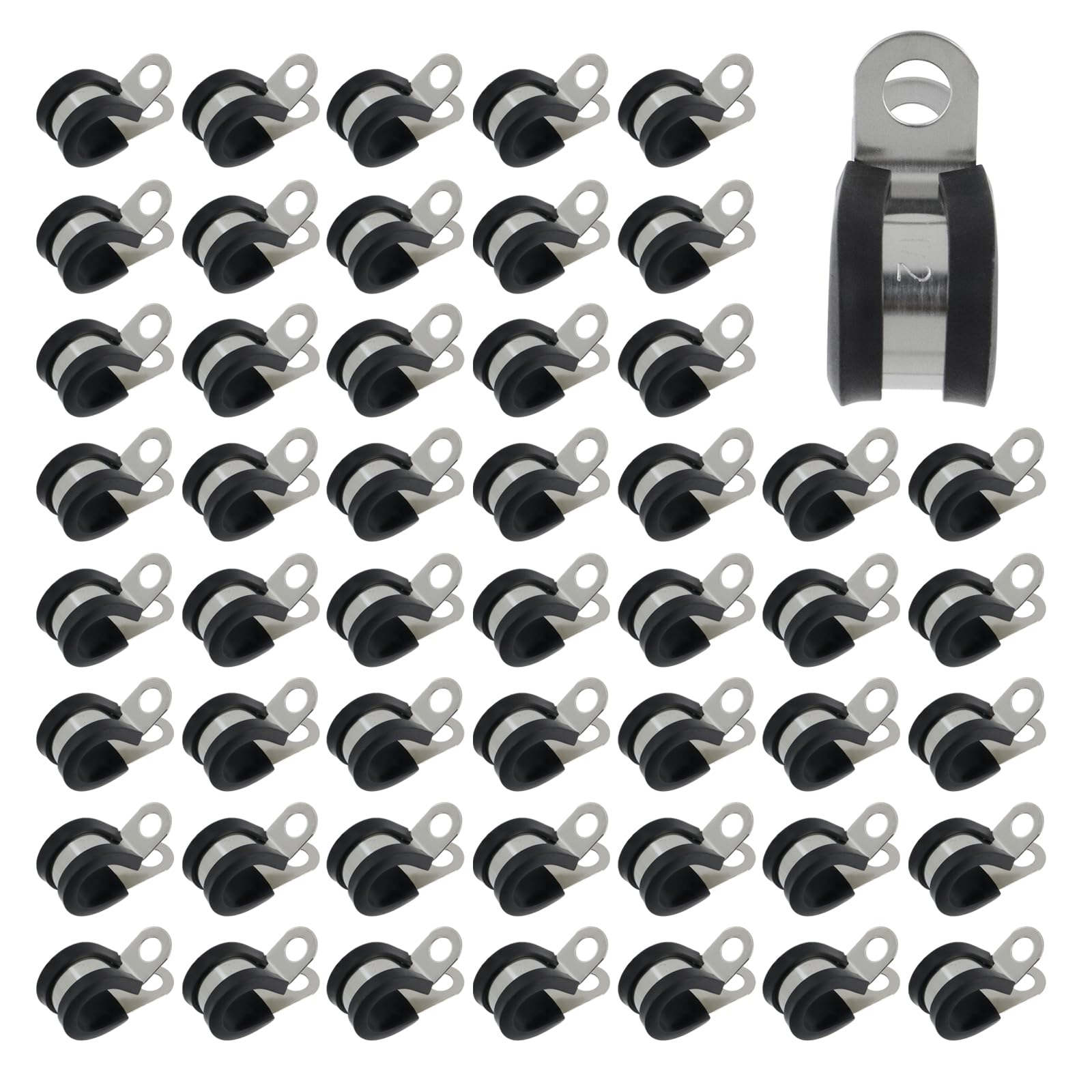 Colliers de serrage en acier inoxydable 1/27 cm lot de 50 pièces pour tuyaux