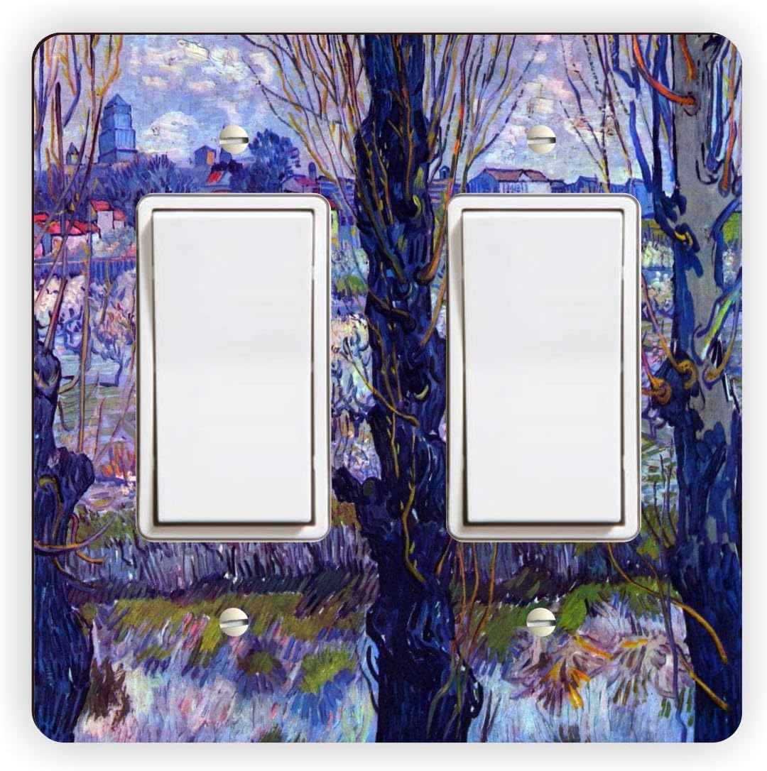 Van Gogh Art View - Double Rocker Light Switch Cover - Double Rocker Switch Plate
