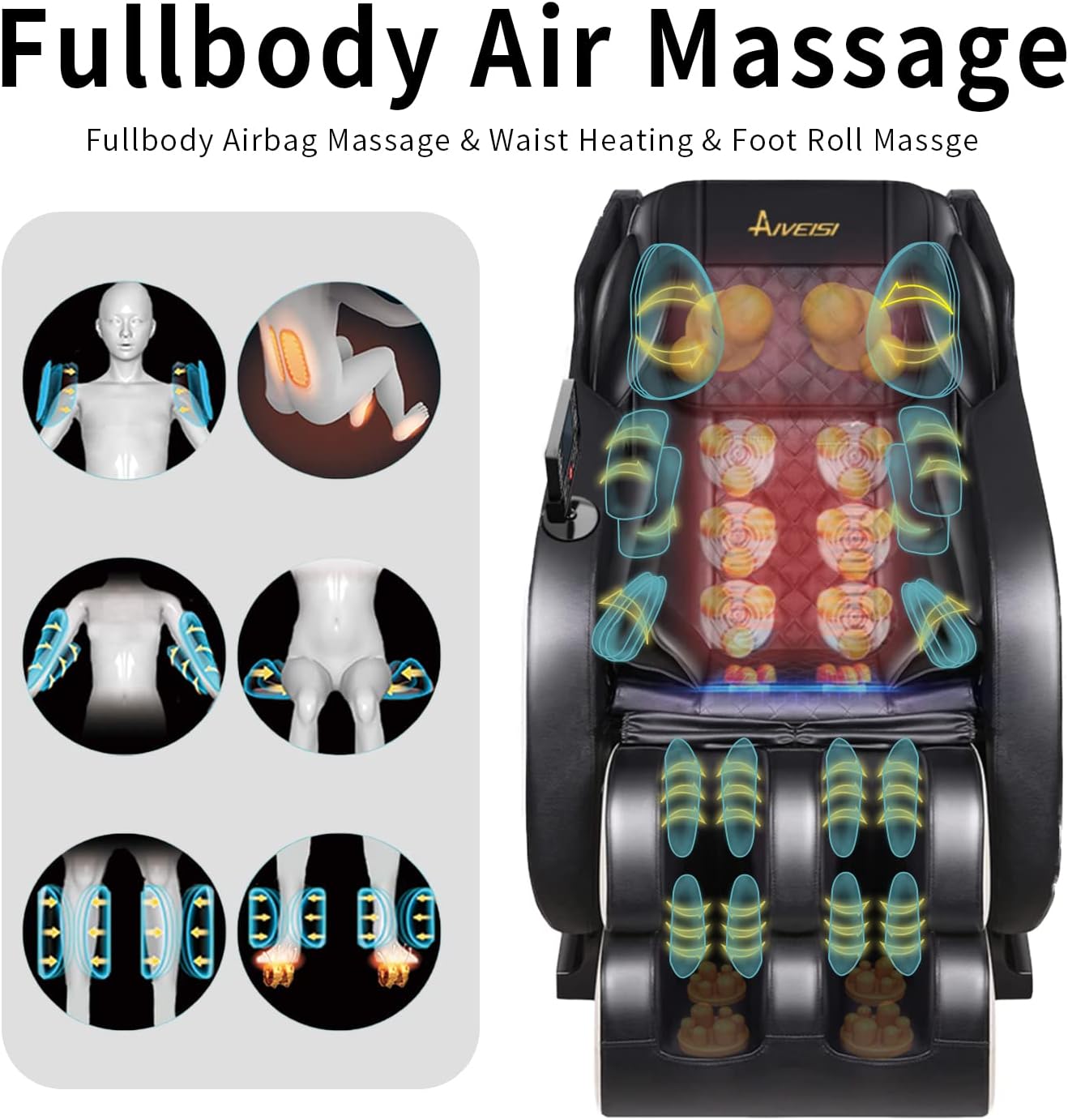 Diagram of full body air massage system