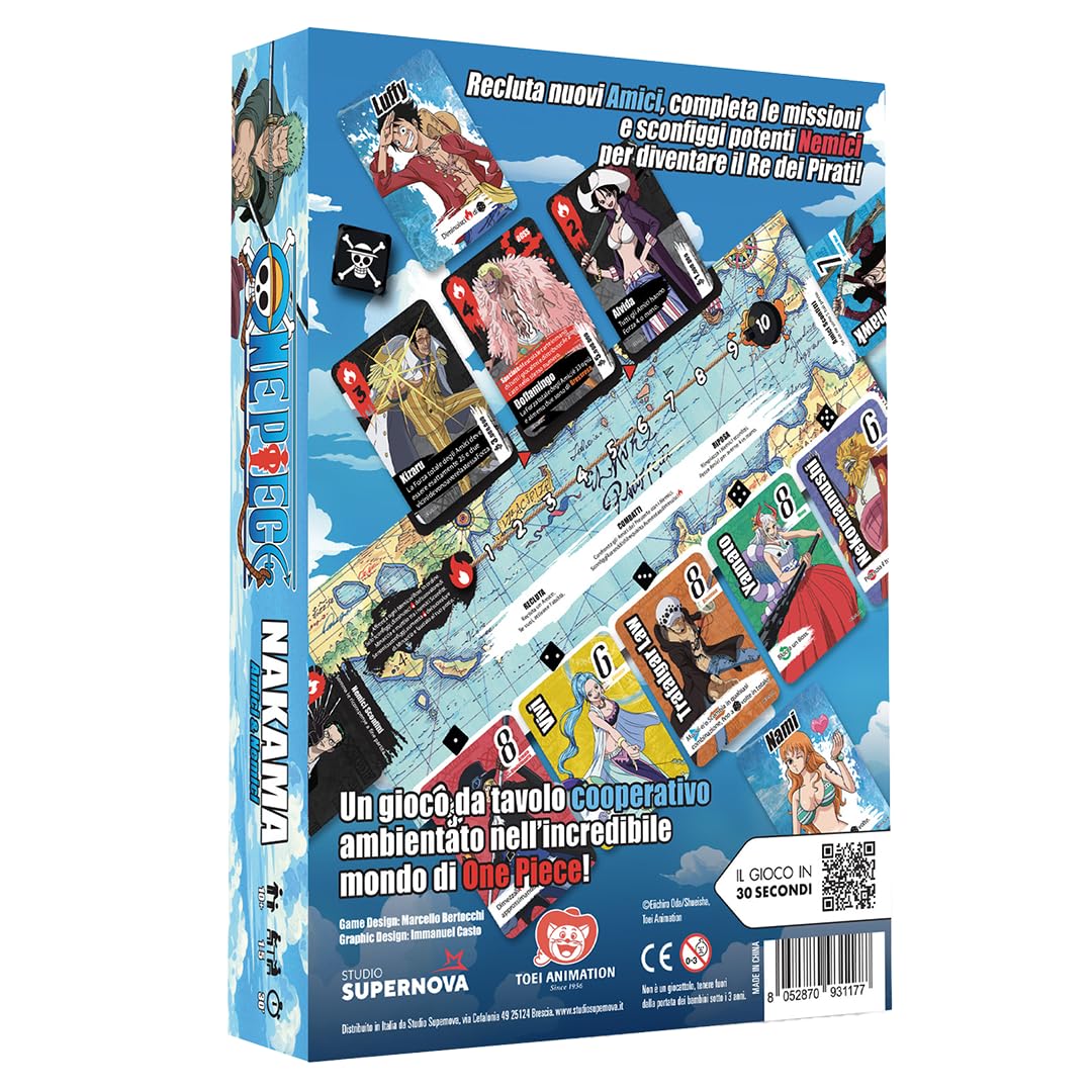 One Piece Nakama - Amici & Nemici - Gioco di carte cooperativo, 1-5 giocatori, 10+, Edizione in Italiano