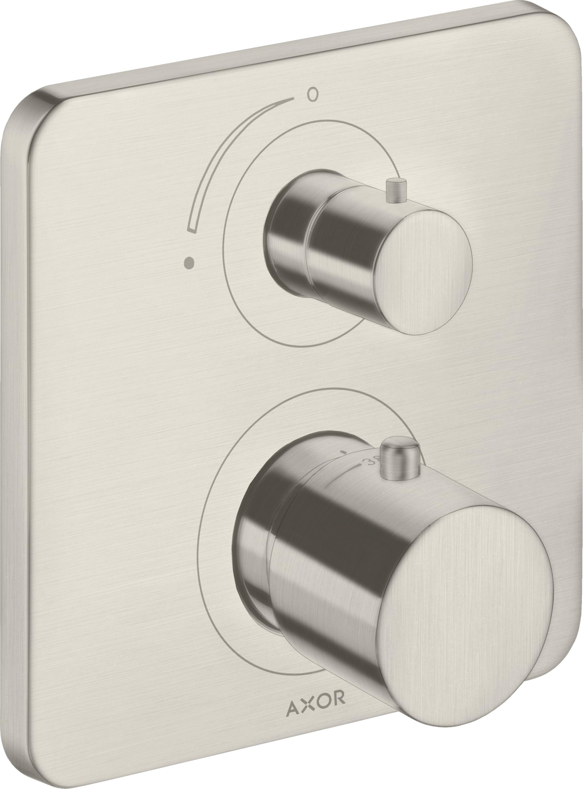 Hansgrohe Axor Citterio M ハイフローサーモスタットフラッシュマウント、カラー:ブラッシュドレッドゴールド