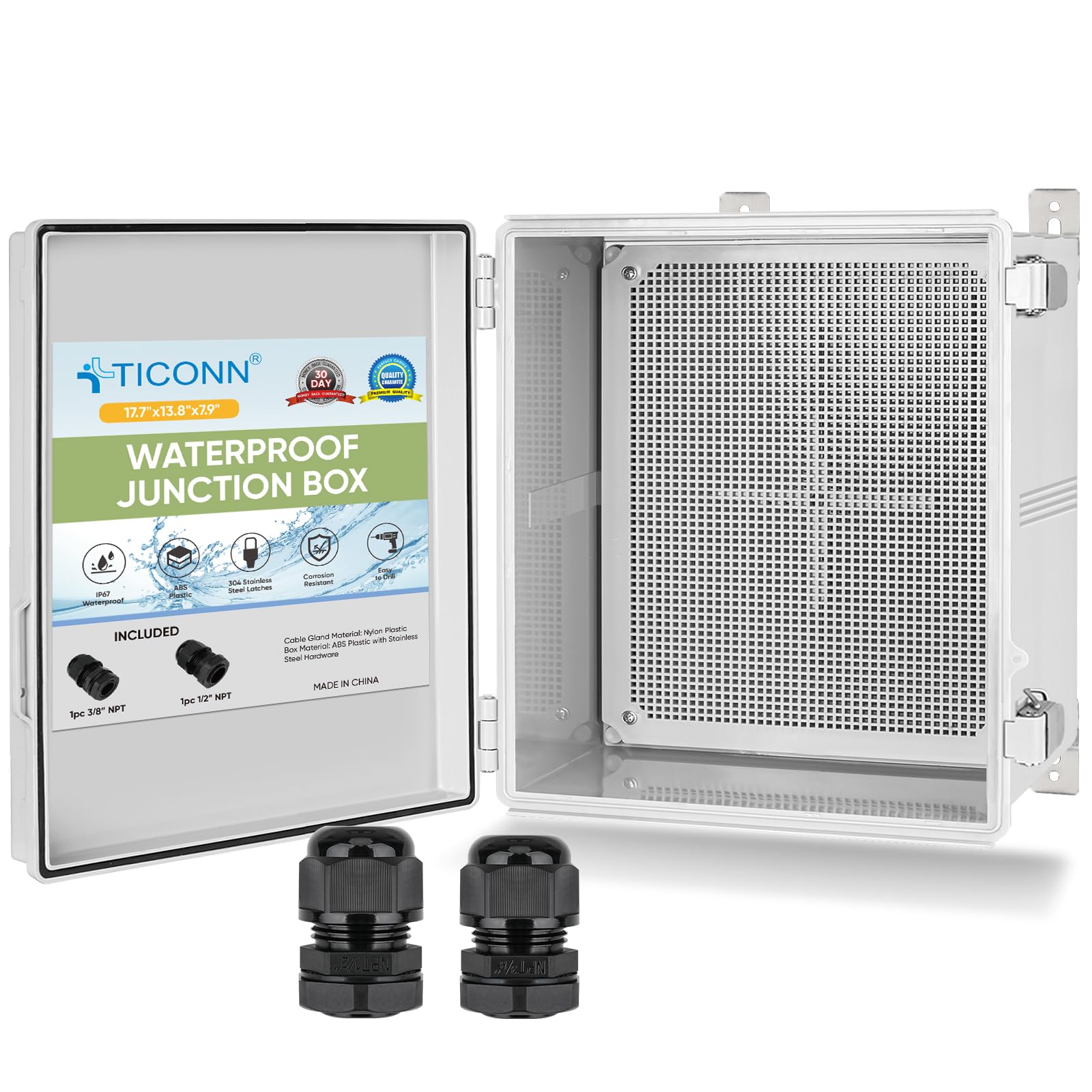 TICONN Outdoor Electrical Box Waterproof, ABS IP67 Junction Box Enclosure — Amazon image 12