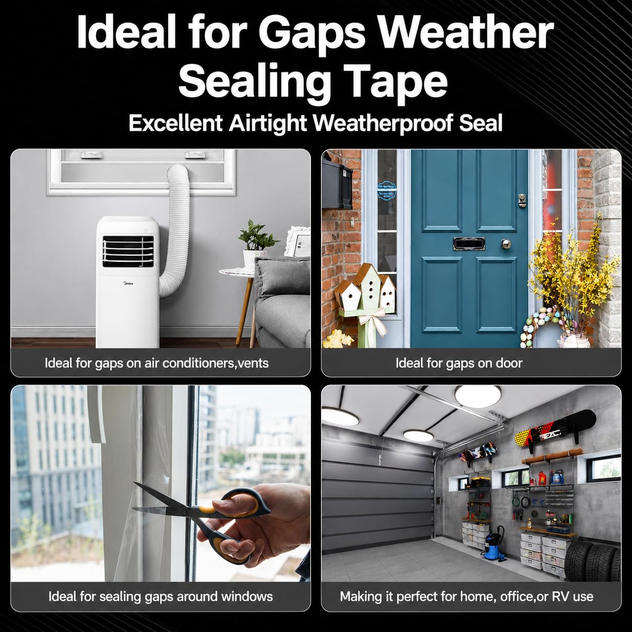 33FT Clear Caulk Tape Self Adhesive Wall Waterproof, Door Window Seal Tape