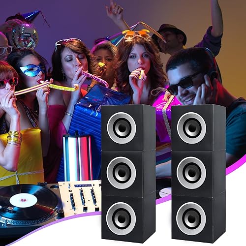 Miniatura 3 de 6 cajas de recuerdos de fiesta de los años 90 y 80 de 11.8 x 11.8 x 11.8 pulgadas, decoración de mesa Boombox, decoración de fiesta retro, regalo de