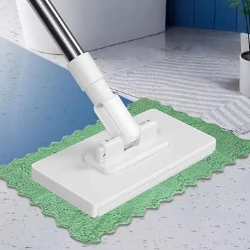 Dust Mop With 10 Reusable Cloths, Sweeper Mop, Dust Mop Magic Snap Grip Mini Mop Cloth Changing Mini Mop with Reusable Towels for Floor Wall Kitchen