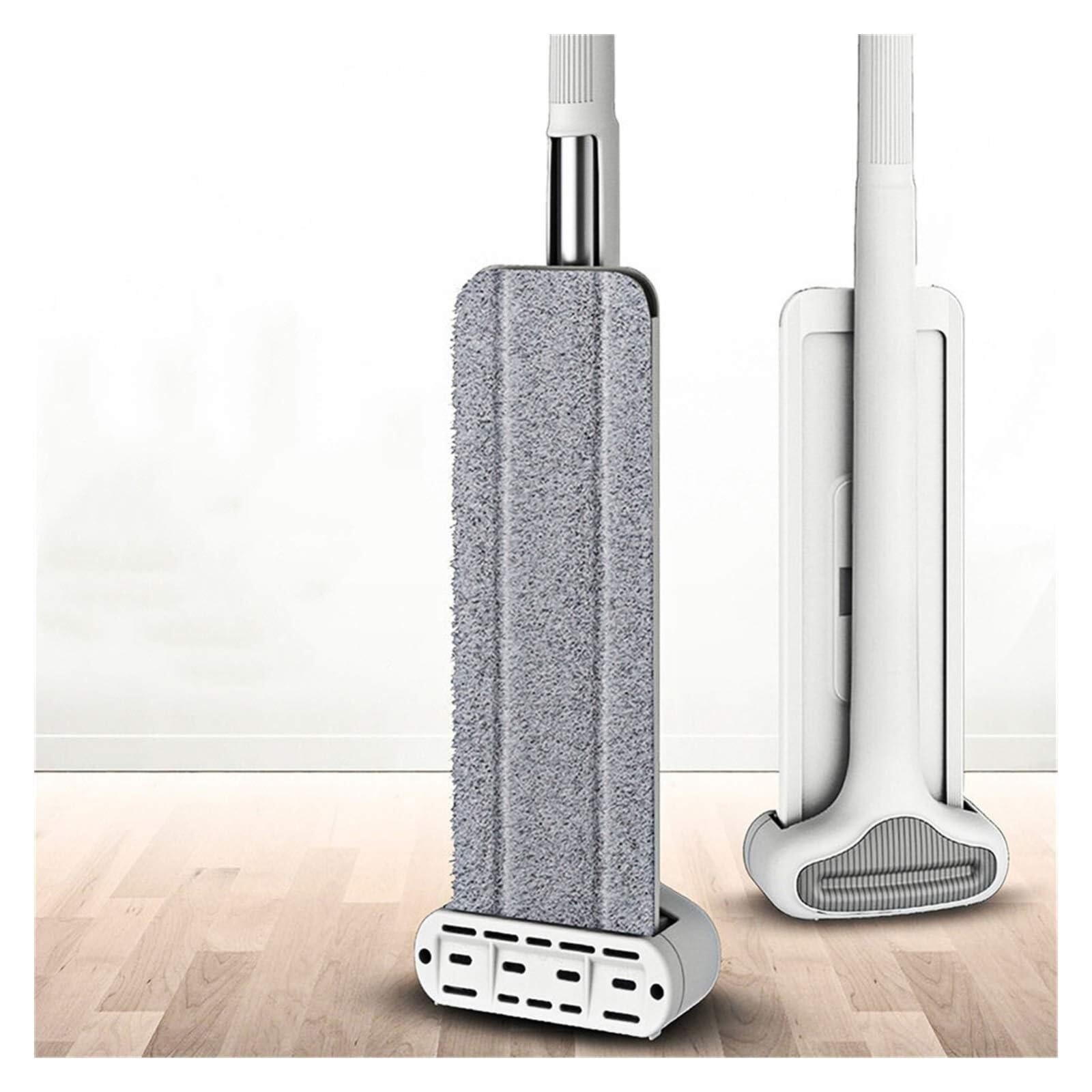 Fregona Mopa Fregona De Corte Plano Exprimible con Manos Libres para Lavar Pisos De Cocina Y Hogar, Limpieza con Cabezal De Fregona De 3 Piezas Mopas De Limpieza Suelos(38cm)
