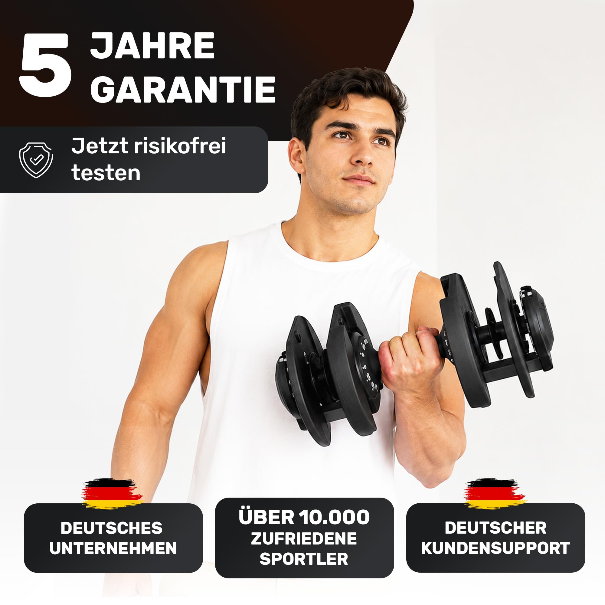 Verstellbare Kurzhantel Set | 12kg |18kg | 24kg | 40kg | 15 Gewichtseinstellungen | Einzelhantel | Verstellbare Kurzhantel | einstellbar und platzsparend [FIX LOCK] Gewichte für Homegym Krafttraining