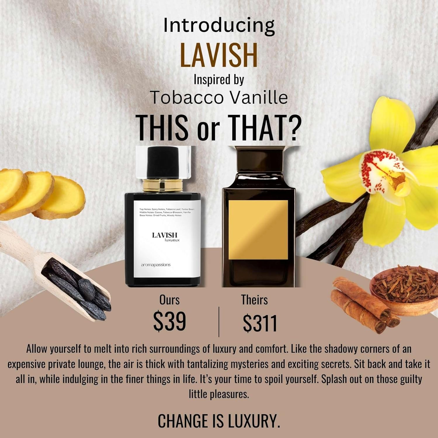 aromapassions LAVISH | Inspired by TF TBACO VANILLE | Pheromone Perfume Cologne for Men and Women | Extrait De Parfum | Long Lasting Dupe Clone Essential Oil Fragrance | Perfume De Hombre Mujer - Image 8