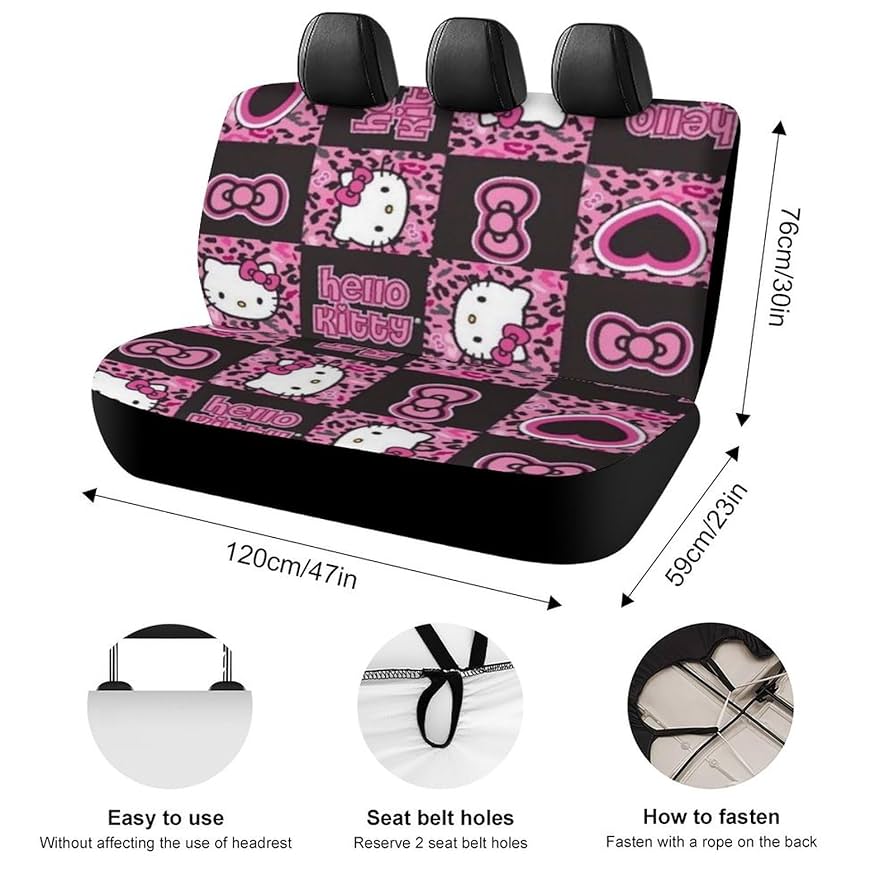 Amazon | ハローキティ ヒョウ柄 カーシートカバー 車シート