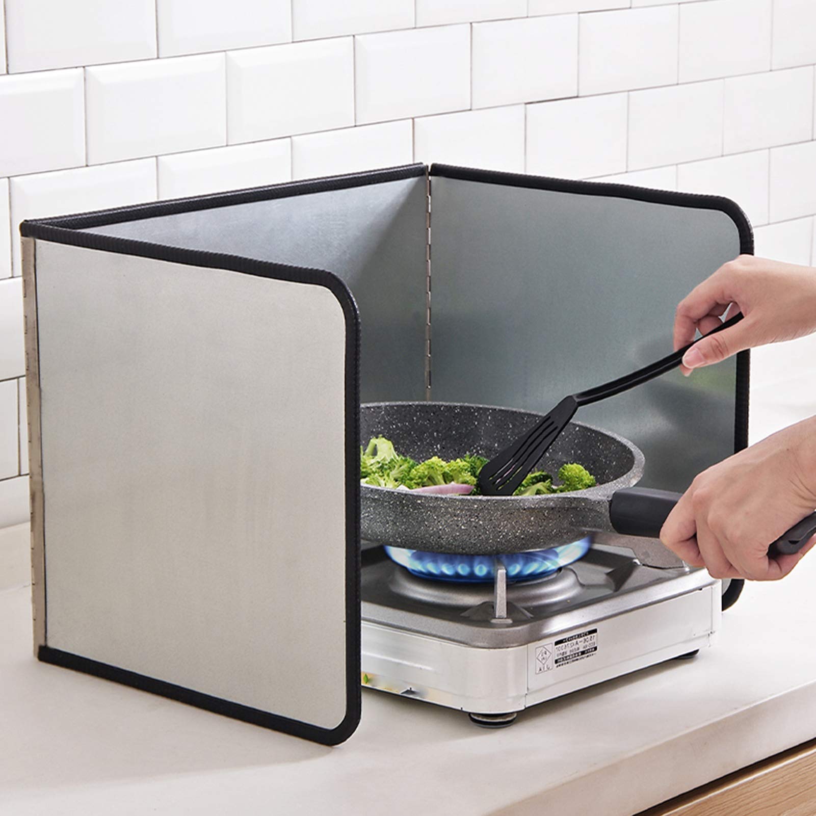 Schermo anti schizzi in acciaio inox per la cucina, protezione