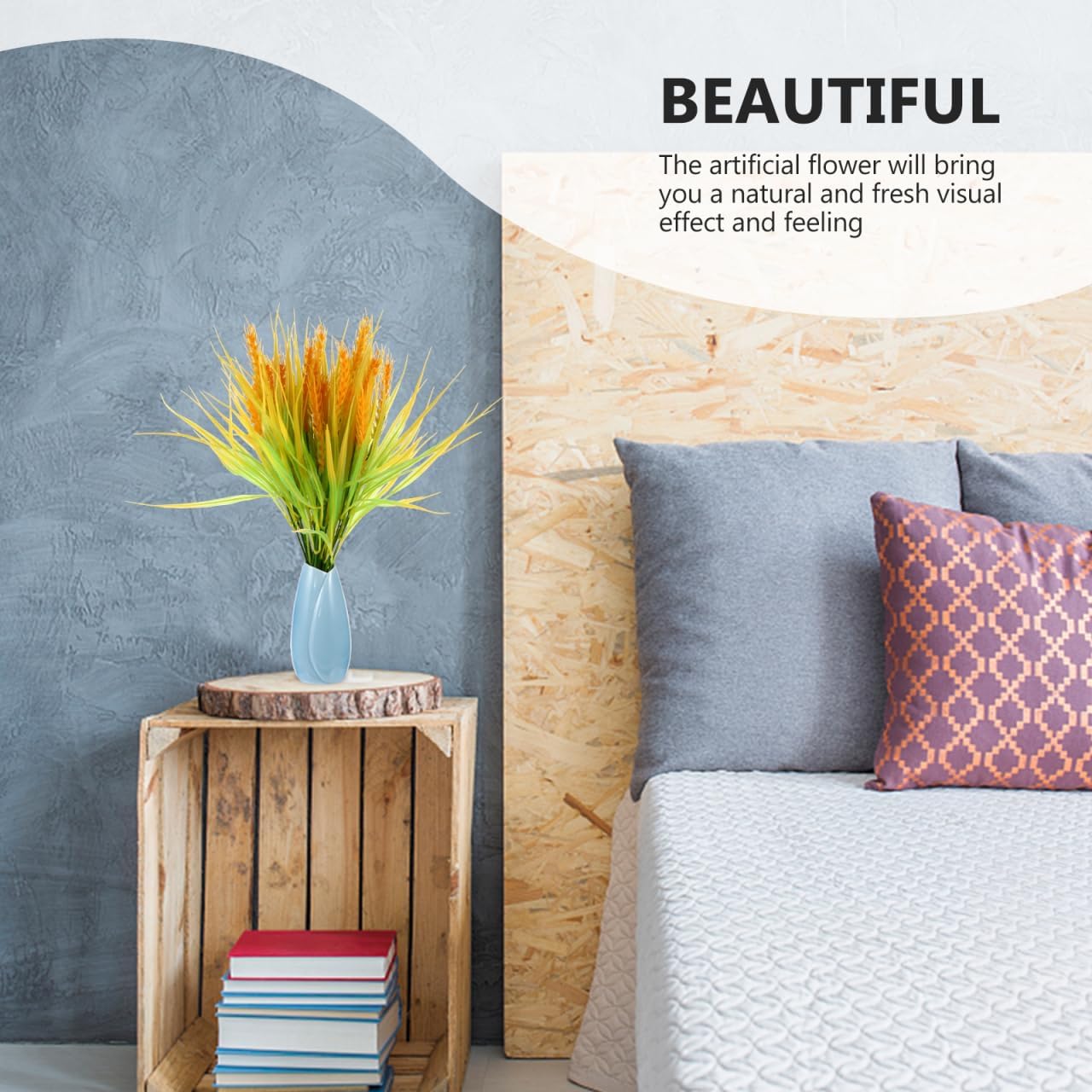 ABOOFAN 4 Pcs Artificial Wheat Stalks Simulated Wheat Ears for Rustic Farmhouse Home Decor Centerpiece Arrangement - Image 9