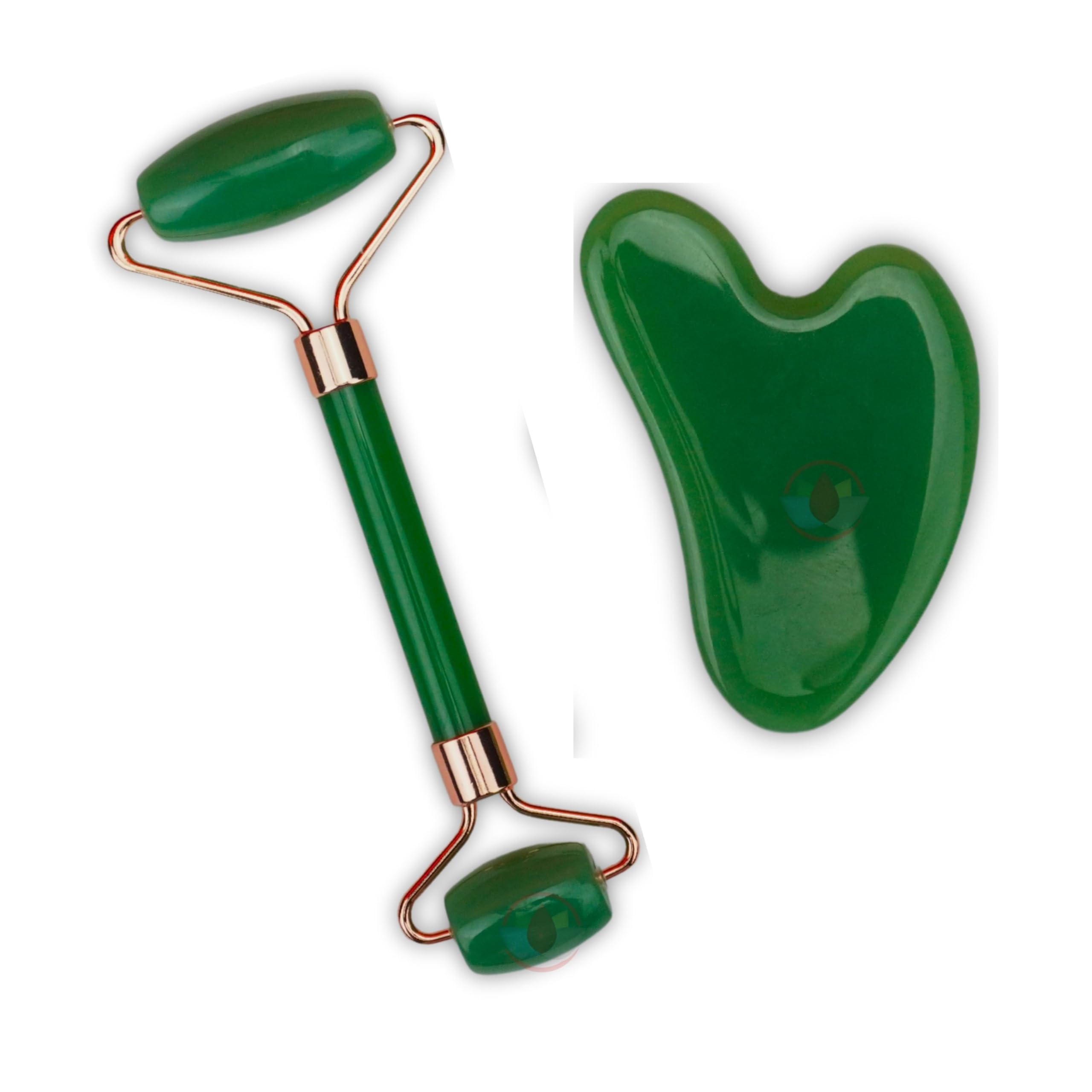 Green Aventurine Facial Roller & Gua Sha Set, Natural Green Aventurine Stone, Holistic Skincare Tools for Reducing Puffiness & Enhancing Glow-picture-10