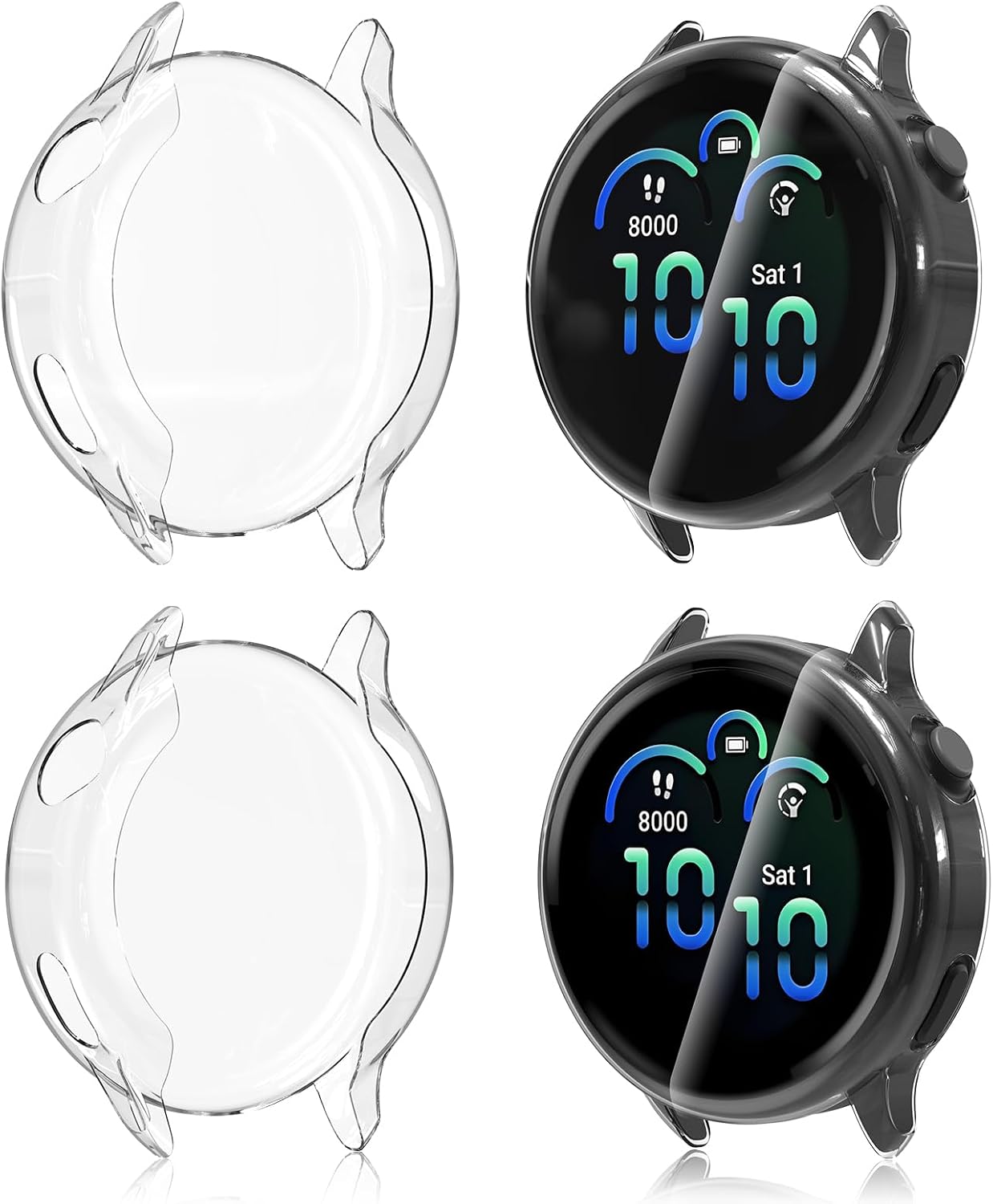 4-Pack Screen Protectors Compatible with Garmin vivoacitve 6, Full Protective Soft TPU Screen Bumper Cover Case Repacement for Garmin vivoacitve 6 - Clear