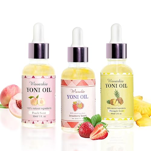 Aceite Yoni para mujer, equilibrio de pH, desodorante femenino, humectante vaginal, cuidado femenino, aceite de Yoni totalmente natural (fresa