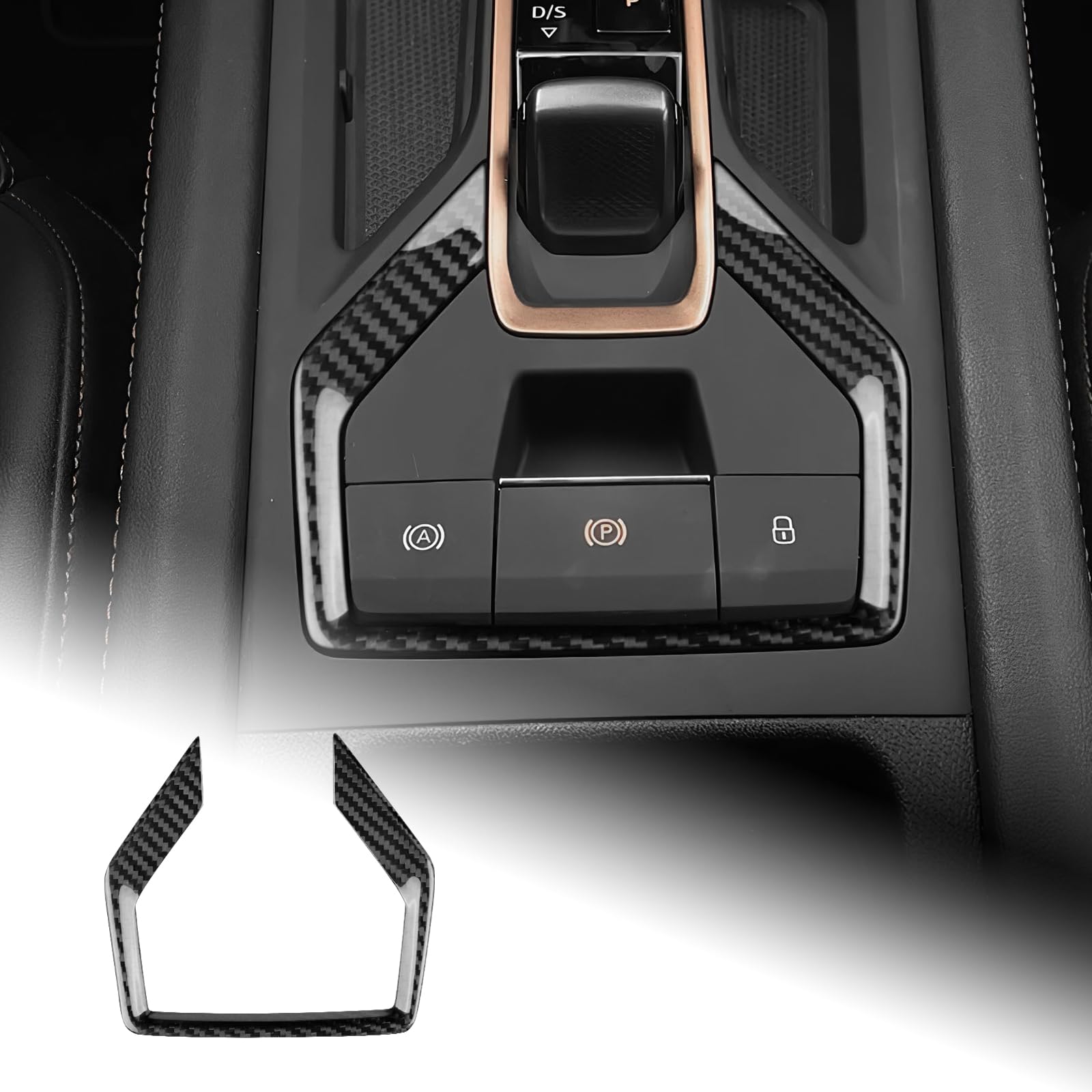 KUNGKIC Per Cupra Formentor/Cupra Leon 2025 2026 in fibra di carbonio per console centrale leva del cambio pulsanti Cornici accessori interni