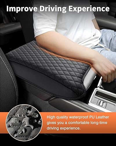 Miniatura 4 de Shademax Funda para Consola Central a Medida para Nissan Pathfinder 2025 2024 2023 2022 2026 Funda de Reposabrazos Cojín de Almohadilla de Cuero PU