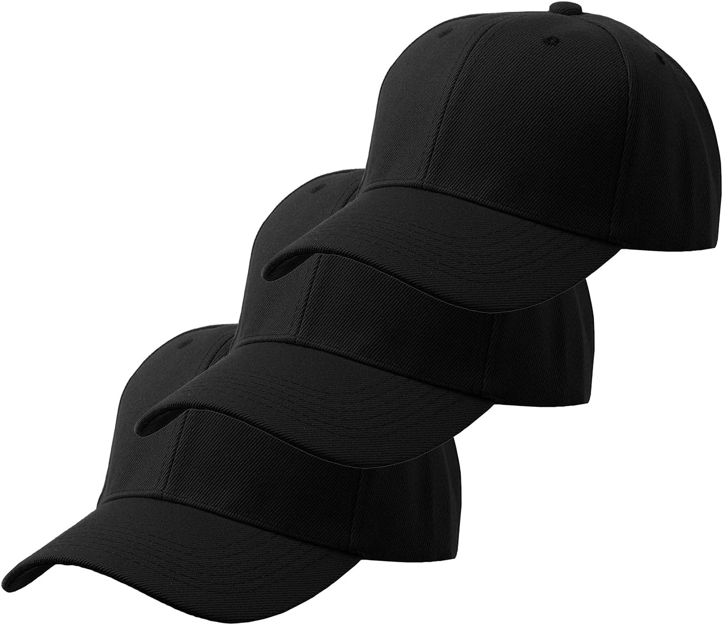 Men's Plain Baseball Cap Adjustable Curved Visor Hat