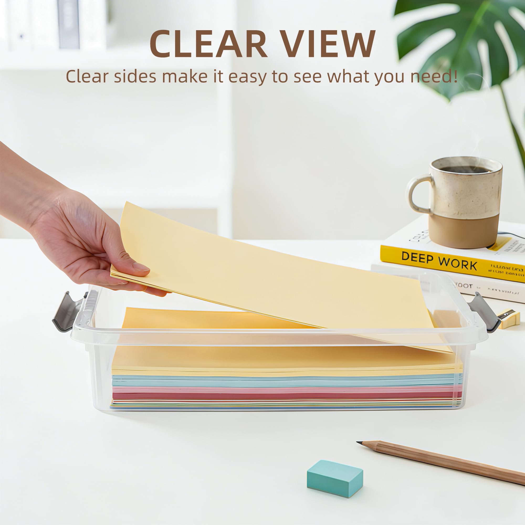Snapklik.com : Citylife 5 PCS Plastic Storage Bins