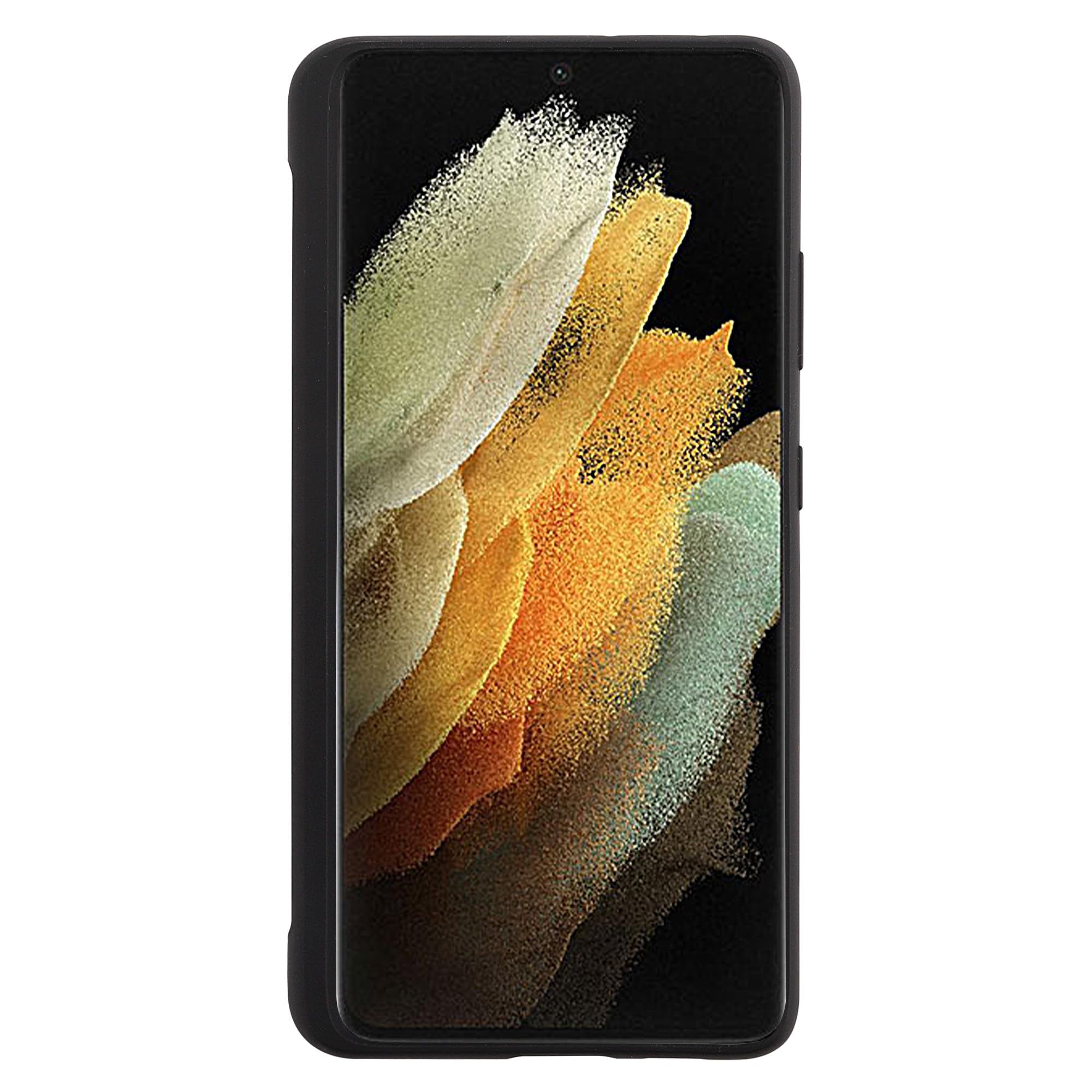 Custodia compatibile con Samsung Galaxy S21 Ultra 5G (S-Pen non inclusa), in silicone, antiurto, sottile e maneggevole, nero