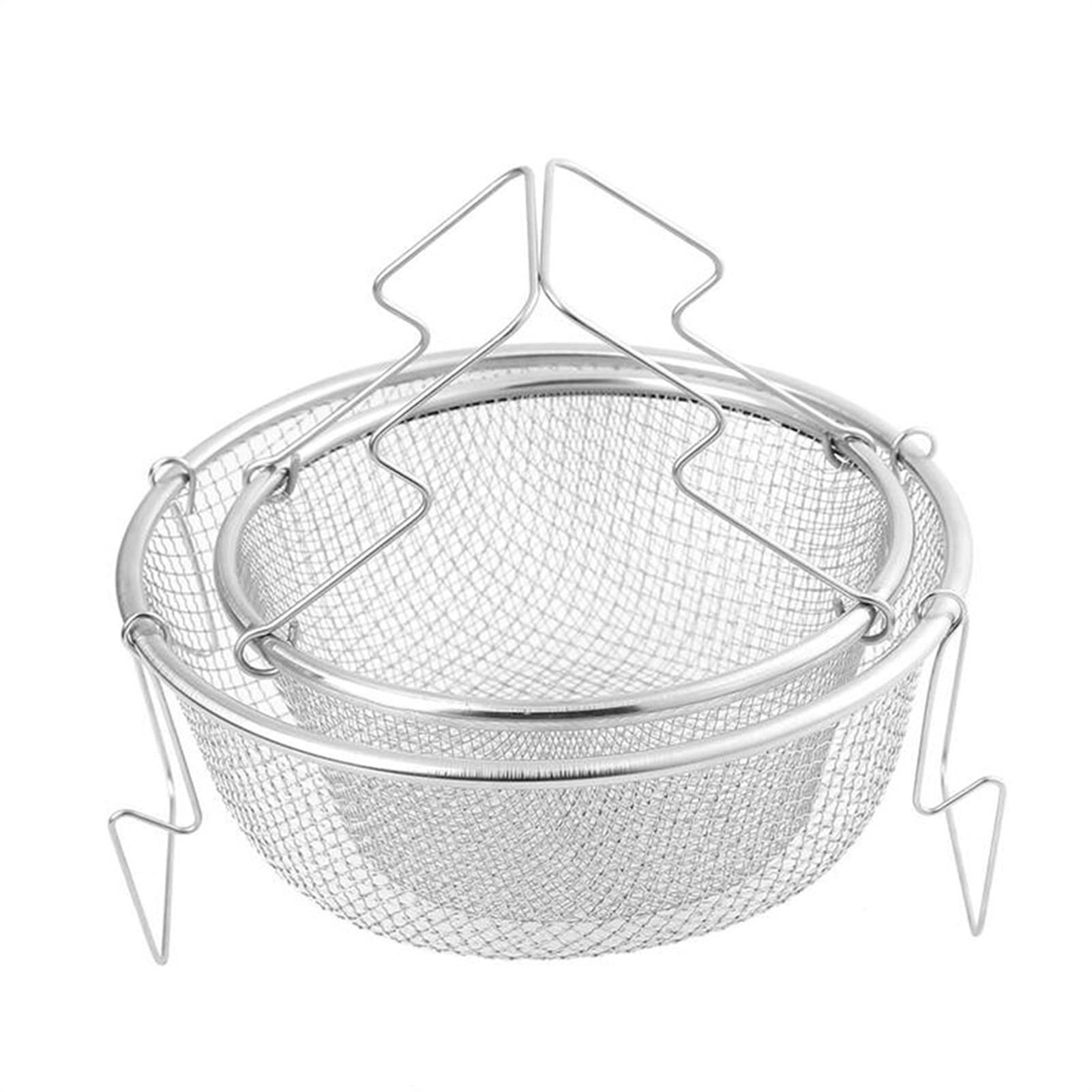Escurridores Cesta de drenaje Fritas Fritas Cocina Cesta Cesta de Acero Inoxidable Colador de alimentos Redondo Mesh Sifter Utensilios de cocina Cocina Colador Cesta de Drenaje ( Size : 23cm )