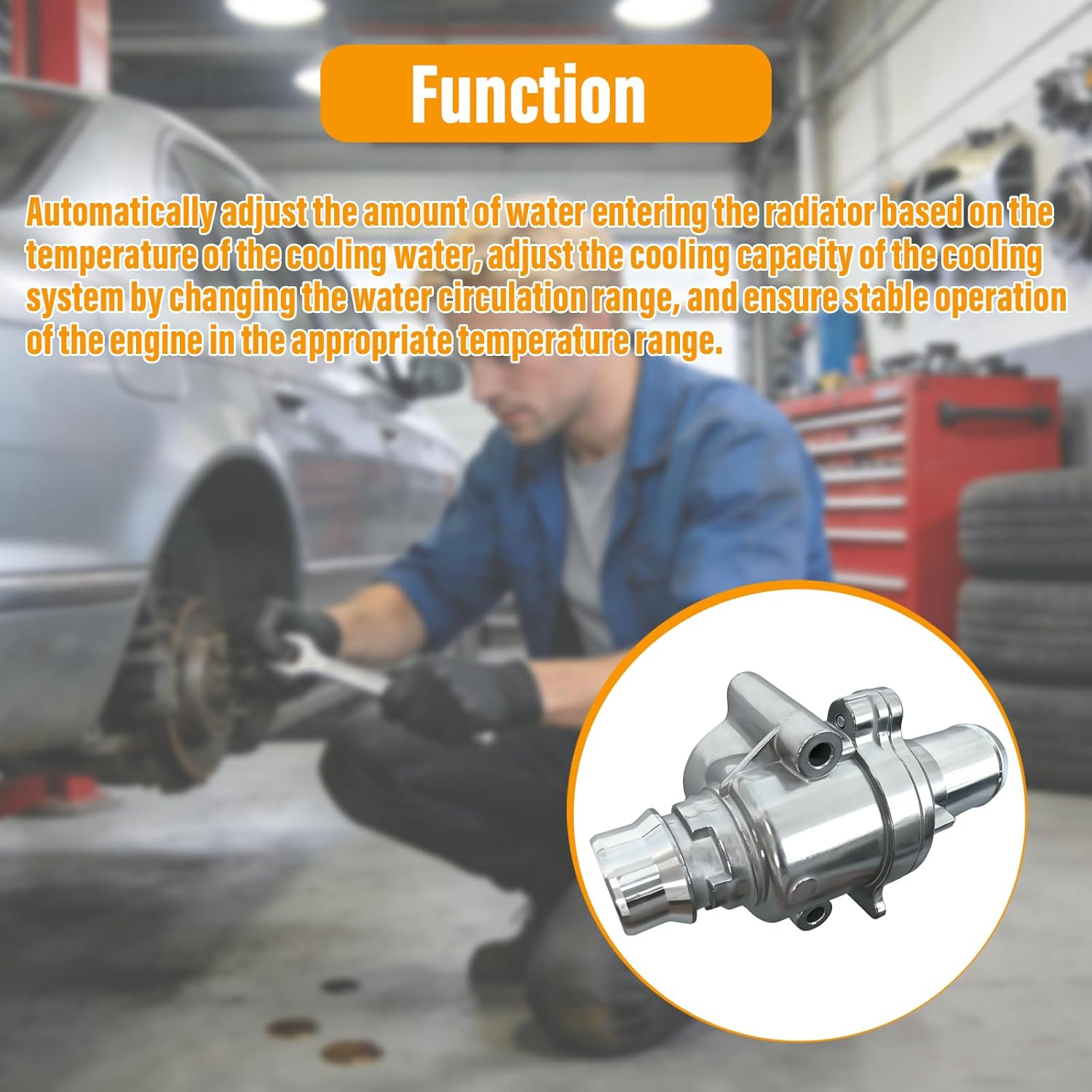 902-5153 Engine Coolant Thermostat Housing Assembly BL3Z8A586D Compatible with Ford F-150 5.0L V8 2011-2022 Compatible with Lobo 2011-2022 Compatible with Lincoln Mark LT 2011-2014 86013 CO34944