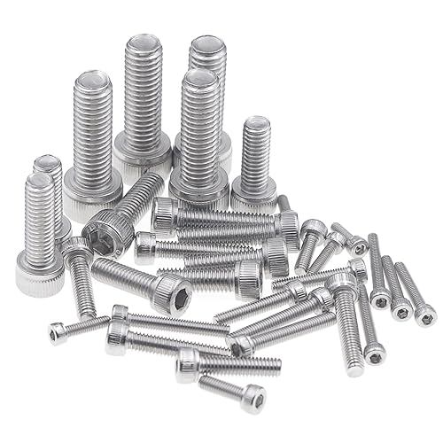 Miniatura 5 de Kit surtido de tornillos de cabeza hexagonal de acero inoxidable M2.5 M3 M4 M5 M6 M8 304