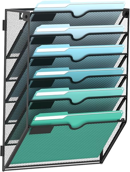 SUPEASY Wall File Organizer, Hanging Wall Files for Papers, Folders, Magazines, Wall Organizer for Clipboard, Assembly N