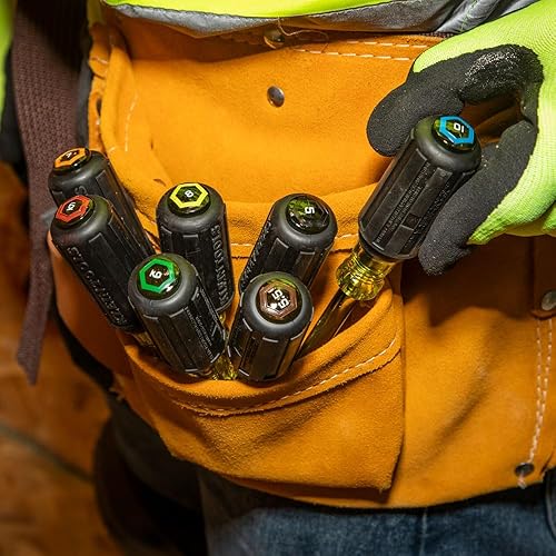 Miniatura 4 de Klein Tools Juego de herramientas 65160, fabricado en Estados Unidos, juego de destornilladores de tuercas métricas tamaños 5, 5.5, 6, 7, 8, 9 y