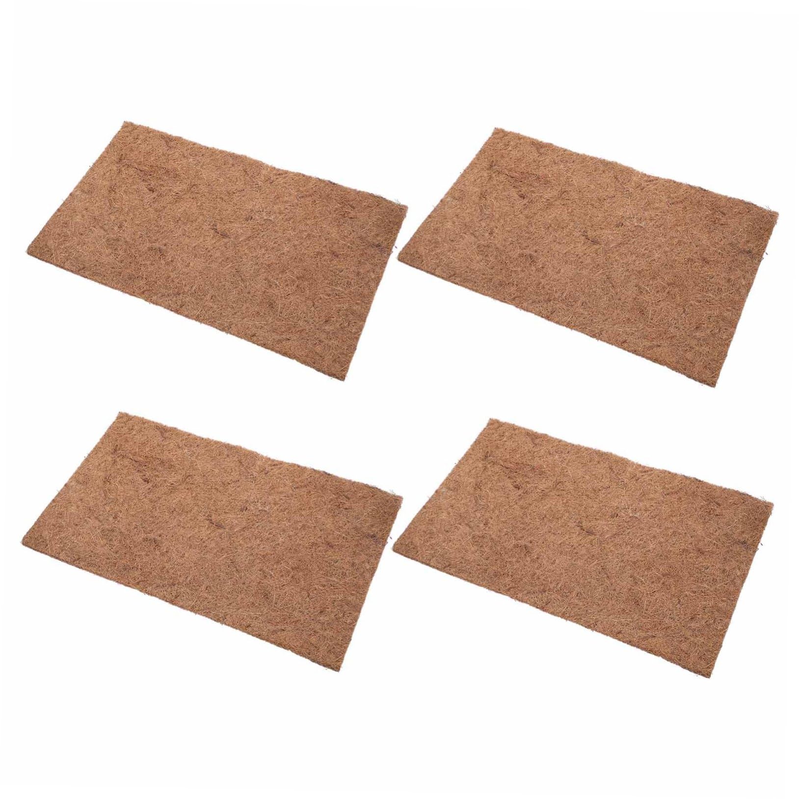 4pezzi Tappetino Fibra di Cocco per Rettili Naturale Materassino Antiscivolo per Terrari di Draghi Barbuto e Misura Sicuro e Confortevole per Tartarughe e Altri Rettili