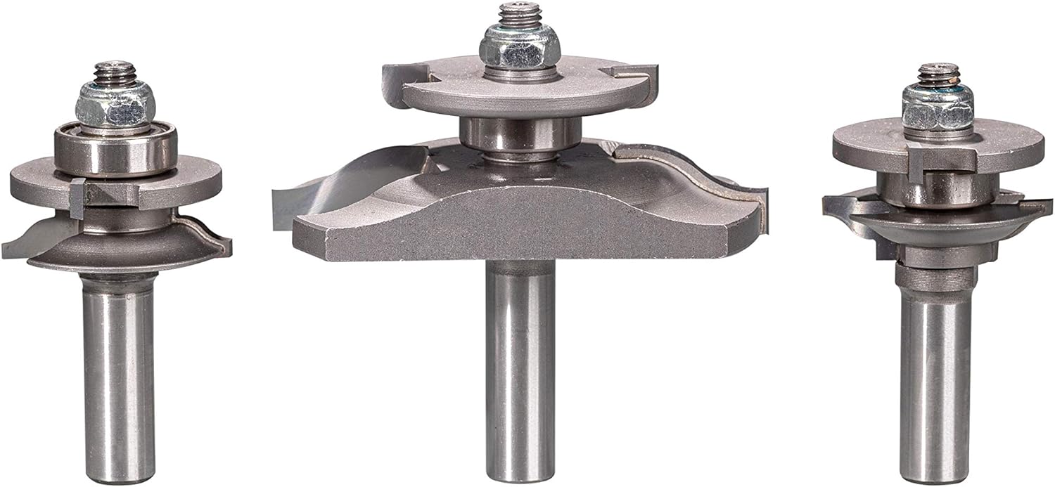 BETOP 3pc Carbide Raised Panel Door Router bit Set in 1/2