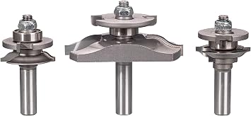 BETOP 3pc Carbide Raised Panel Door Router bit Set in 1/2" Shank