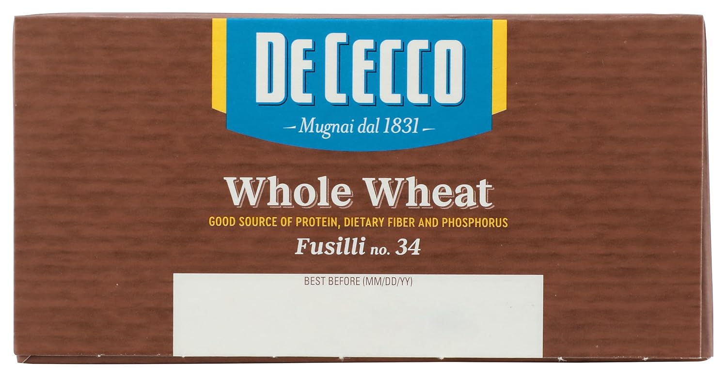 De Cecco Pasta Fusilli Whole Wheat, 13.25 oz