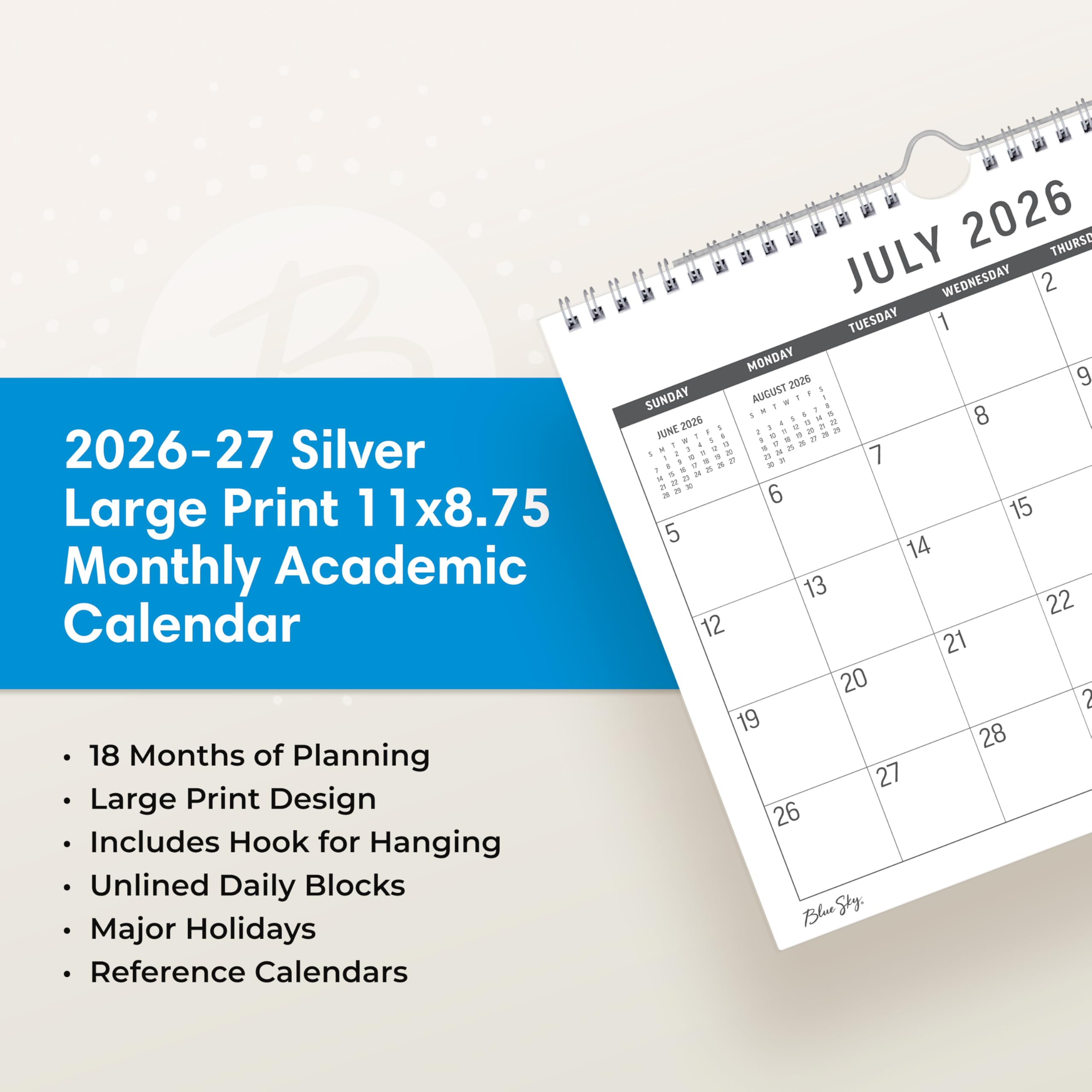 Amazon.com: Blue Sky 2026-2027 18 Month Large Print Monthly