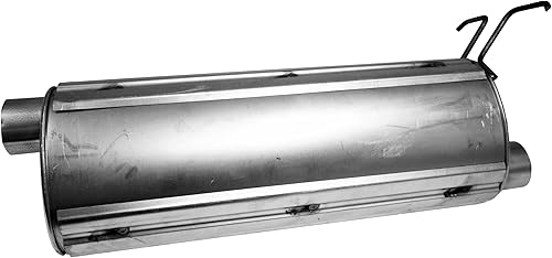 Walker Silenciador Quiet-Flow SS 21542 para tubo de escape de ajuste directo, entrada de 3 pulgadas (ID) y salida (ID) para Ford F-150