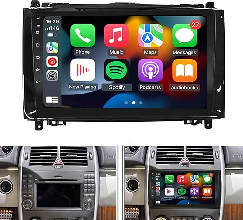 Carplay - Radio Android para Mercedes-Benz A-ClassB-ClassV-Class, 1G RAM 32G ROM, pantalla táctil de navegación GPS EZoneTronics