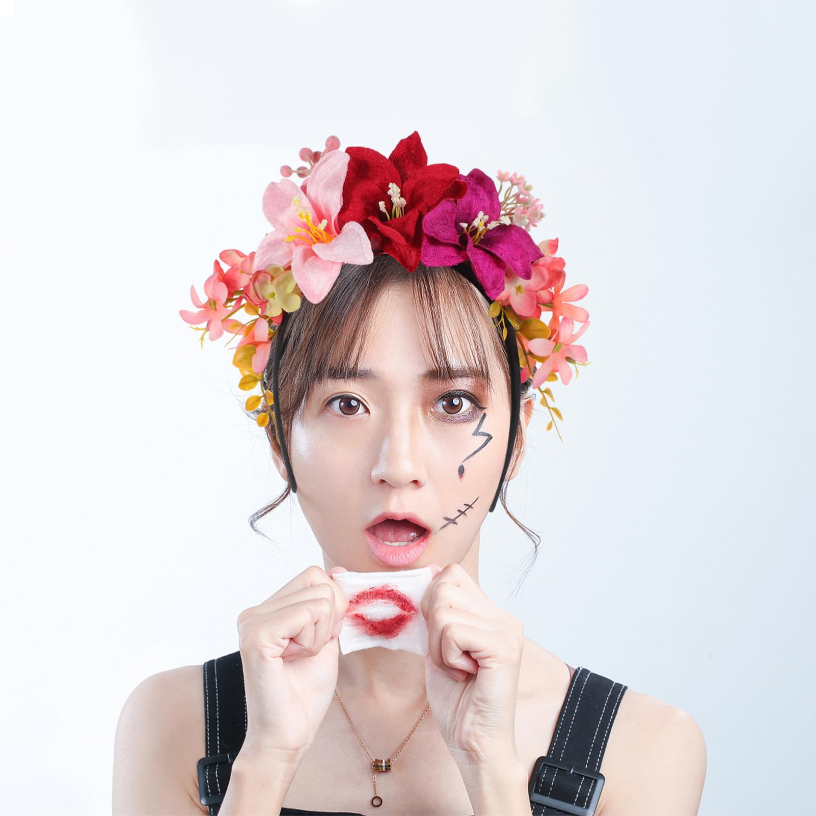Beavorty 5 Pezzi Di Fascia Per in Tessuto Leggero Con Fiori Di Giglio Alla Moda Per Donne E Ragazze Per Feste E Occasioni Speciali