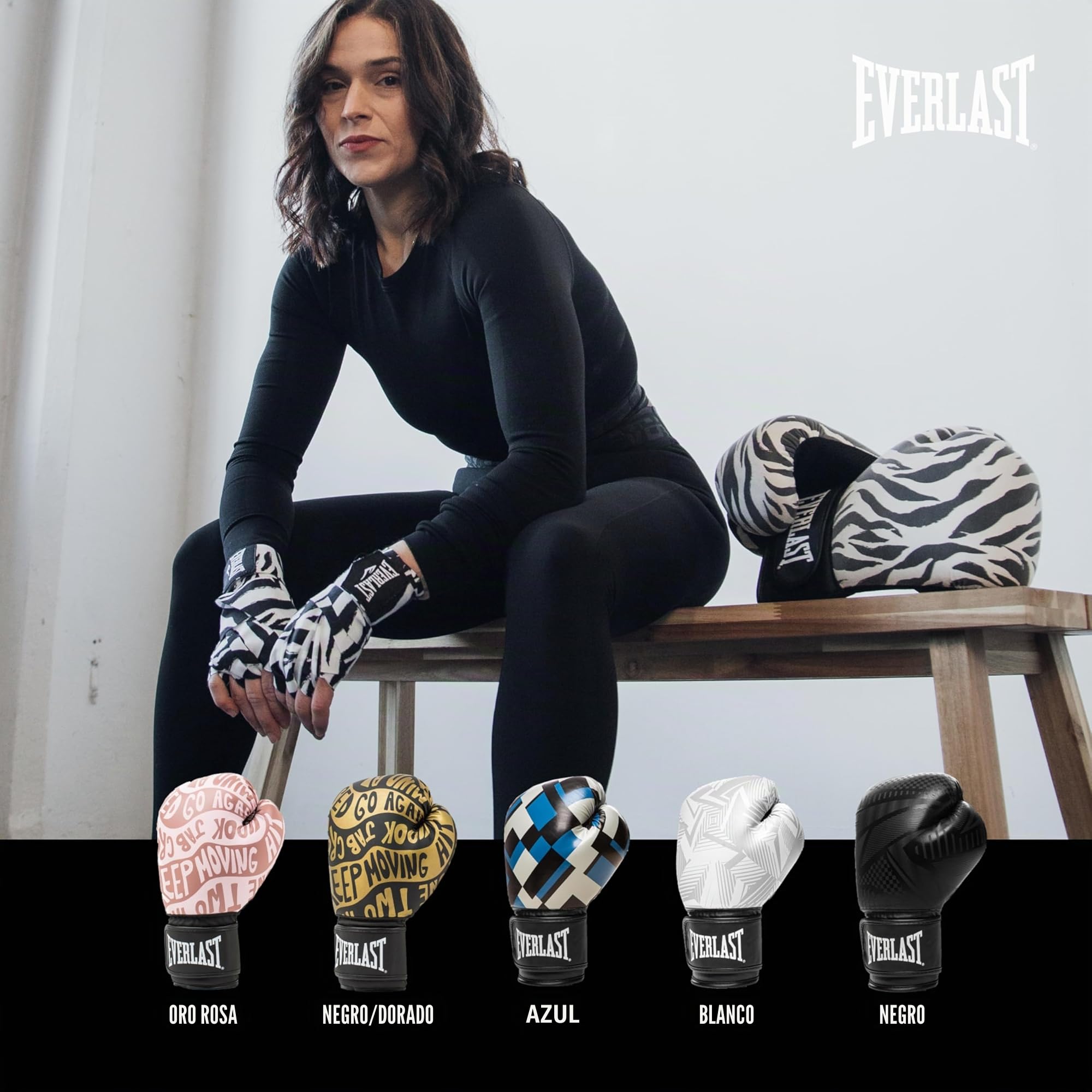 Everlast Guantes de Boxeo Unisex para Adultos, Color Gris Camuflaje