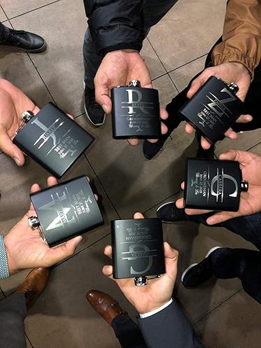 Miniatura 9 de P Lab - Juego de regalo de padrinos de boda, juego de 3 frascos personalizados con caja de regalo opcional, frasco de acero inoxidable grabado de 6